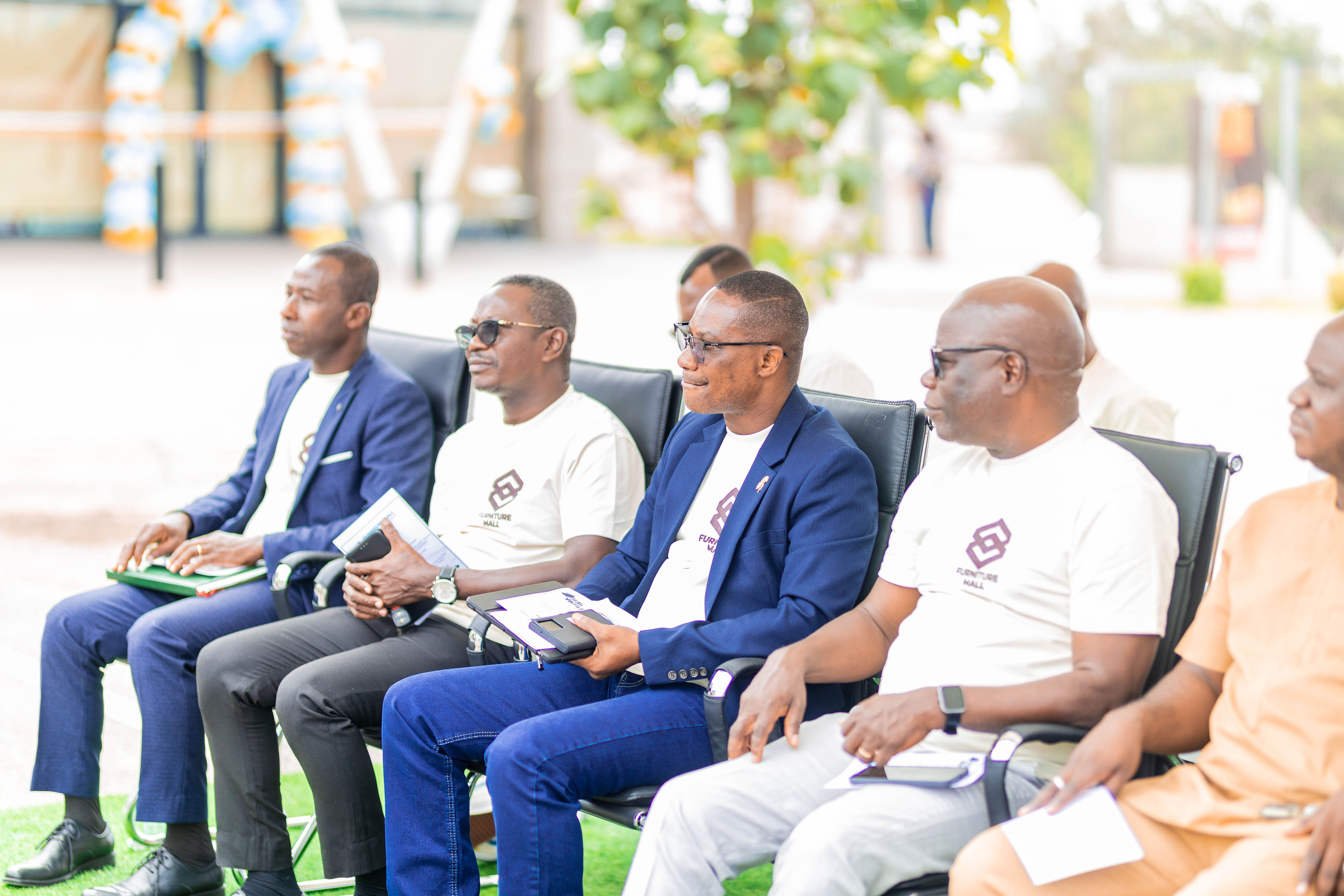 Dignitaries touring the new Furniture Mall